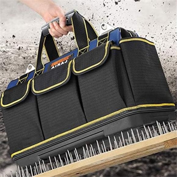 18 Inch Tool Bag, Double Waterproof Fabric Large Tool Bag w/ Soft Padded Handle - Picture 6 of 6
